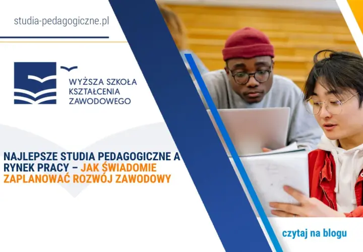 Dwóch studentów, jeden z nich czyta książkę, drugi patrzy na laptopa.