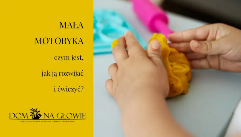 Dziecko bawi się plasteliną, rozwijając motorykę małą.