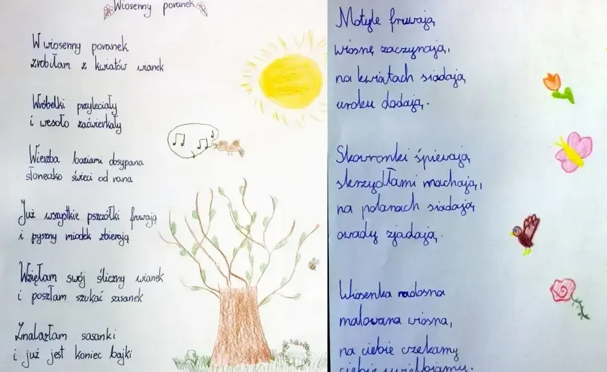 Wiosenny tekst dla dzieci - Wiersz, życzenia, gotowy przykład