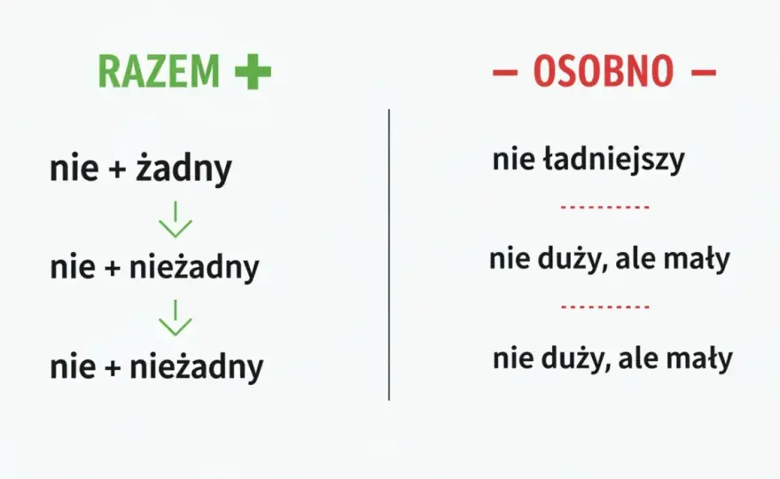 Pisownia "nie" z przymiotnikami - Nowe zasady i przykłady