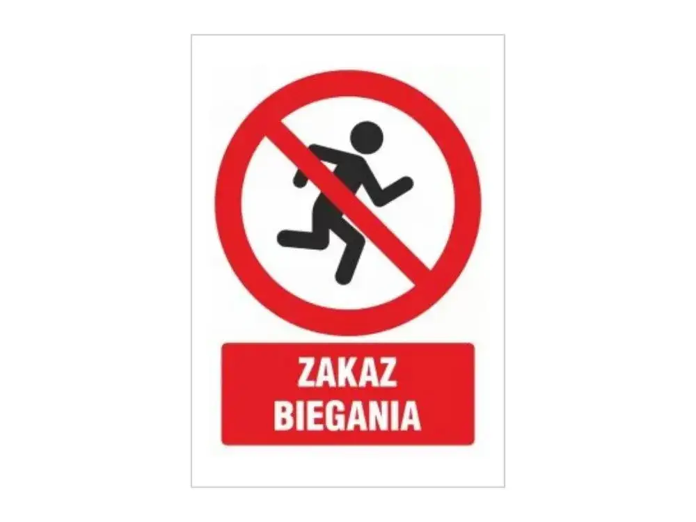 materiały do rysowania znaku zakazu biegania dla dzieci